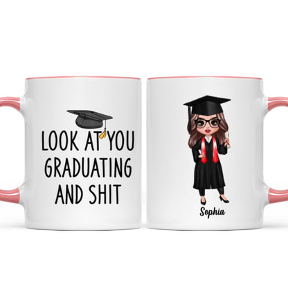 Look At You Graduating Funny Graduation Gift For Graduate Personalized Mug