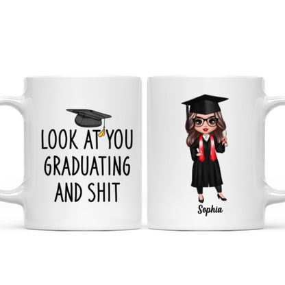 Look At You Graduating Funny Graduation Gift For Graduate Personalized Mug