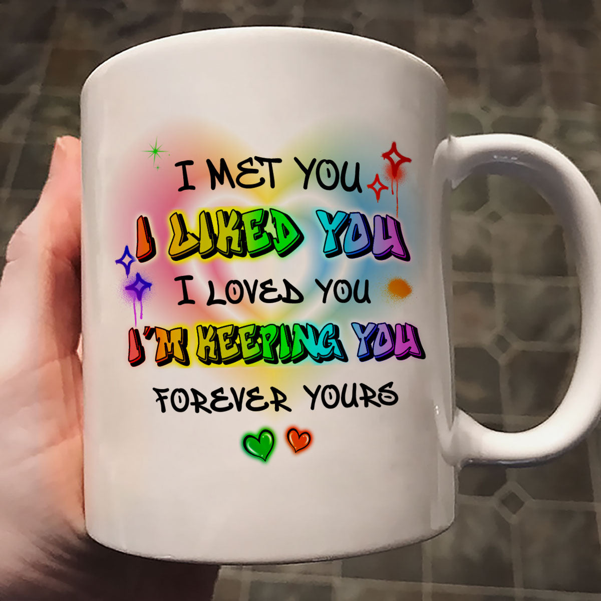 Pride Month LGBT Y2K Couple I Met You Personalized Mug, Gift For Couple