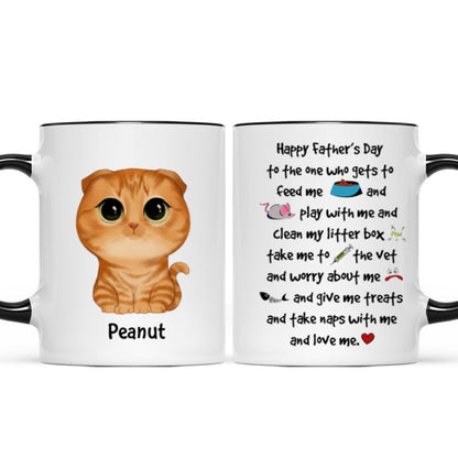 Watercolor Cute Cats Happy Father' Day Cat Things Personalized Mug