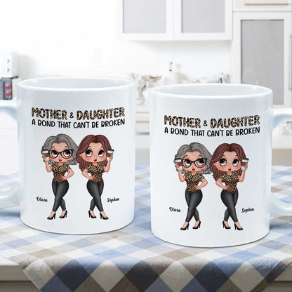 Pretty Sassy Leopard Like Mother Like Daughter Gift For Mom Personalized Mug