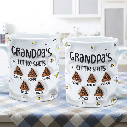 Dad Grandpa Mom Grandma Little Sh*t Personalized 3D Inflated Printed Mug