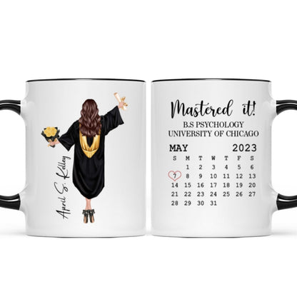 Graduation Gift Master It Gift For Senior Gift For Daughter Granddaughter Calendar Date Personalized Mug