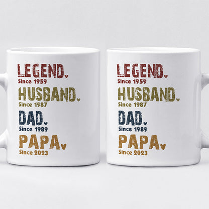 Heroes In Our Hearts - Family Personalized Custom Mug - Gift For Dad