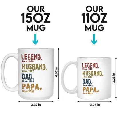 Heroes In Our Hearts - Family Personalized Custom Mug - Gift For Dad