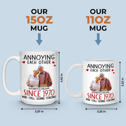 Custom Photo Another Year As My Boyfriend - Couple Personalized Custom Mug - Gift For Husband Wife, Anniversary