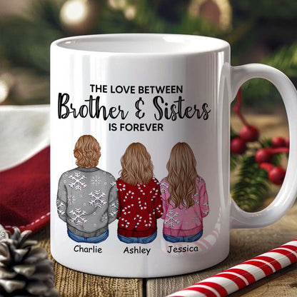 Personalized Siblings Christmas Mug, Personalized Brothers and Sisters Ornament, Siblings Gift