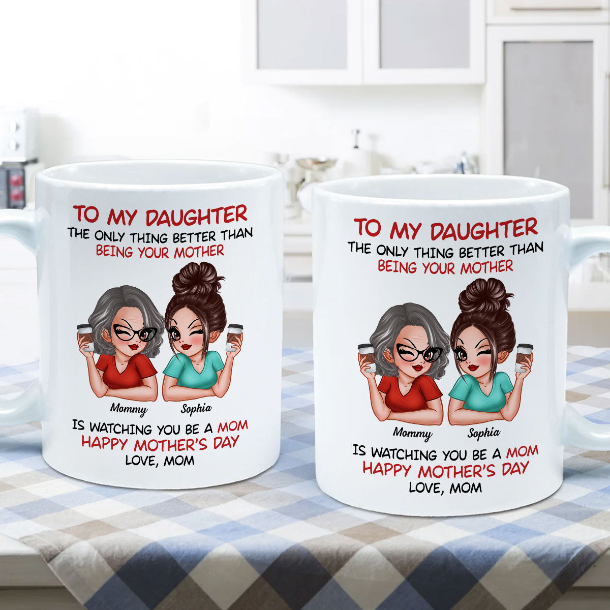 Watching You Be A Mom - Personalized Mug - Heartfelt Gift For Daughter