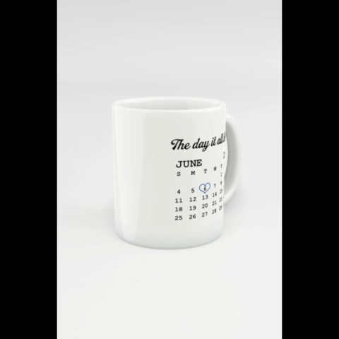 You & Me We Got This Hero Couple Kissing Anniversary Calendar Keepsake Personalized Mug