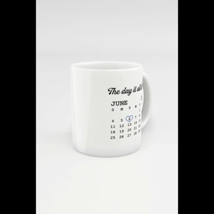You & Me We Got This Hero Couple Kissing Anniversary Calendar Keepsake Personalized Mug
