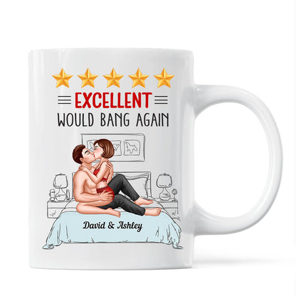 Five - Star Sexy Couple Kissing On Bed Personalized Mug