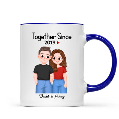 Cute Illustration Couple Together Since Gift For Him For Her Personalized Mug