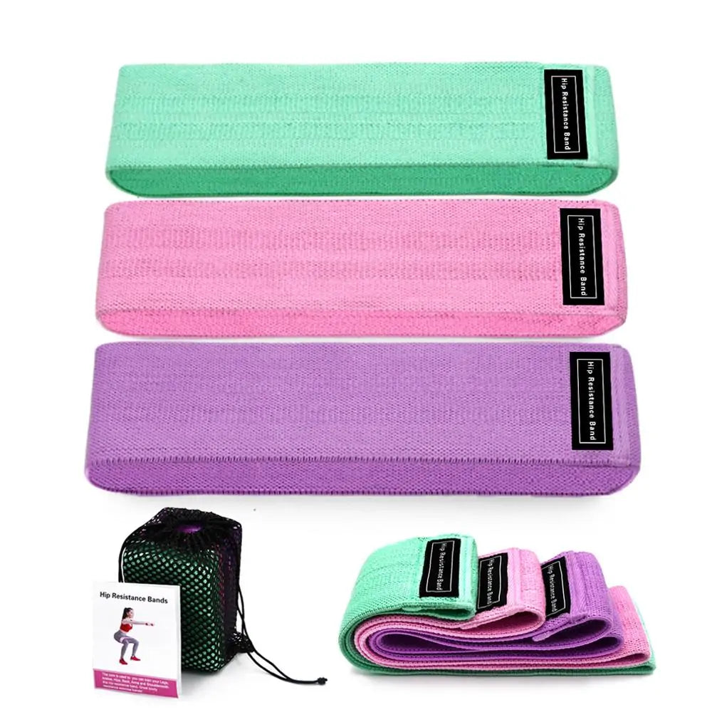 3-Piece Fitness Resistance Rubber Bands