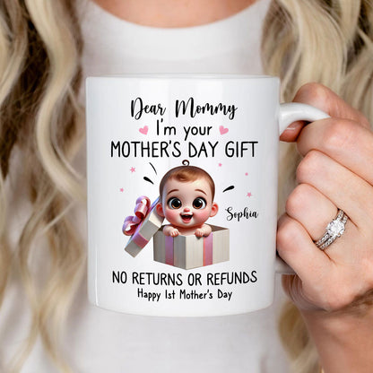 Dear Mom I'm Your Mother's Day New Mom Gift Personalized Mug, Funny Gift For Wife