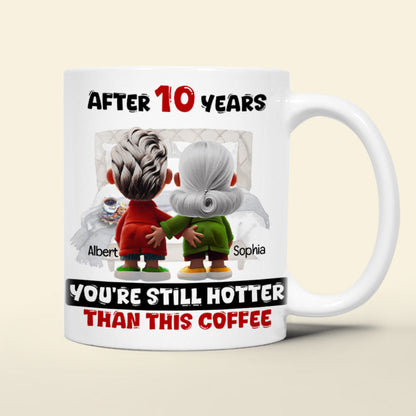 Personalized Gift For Couple White Mug Cartoon Characters Valentine 04OHLU181224