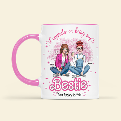 Personalized Gifts For Besties Accent Mug Congrats On Being My Best Friends 04KALU291124HH
