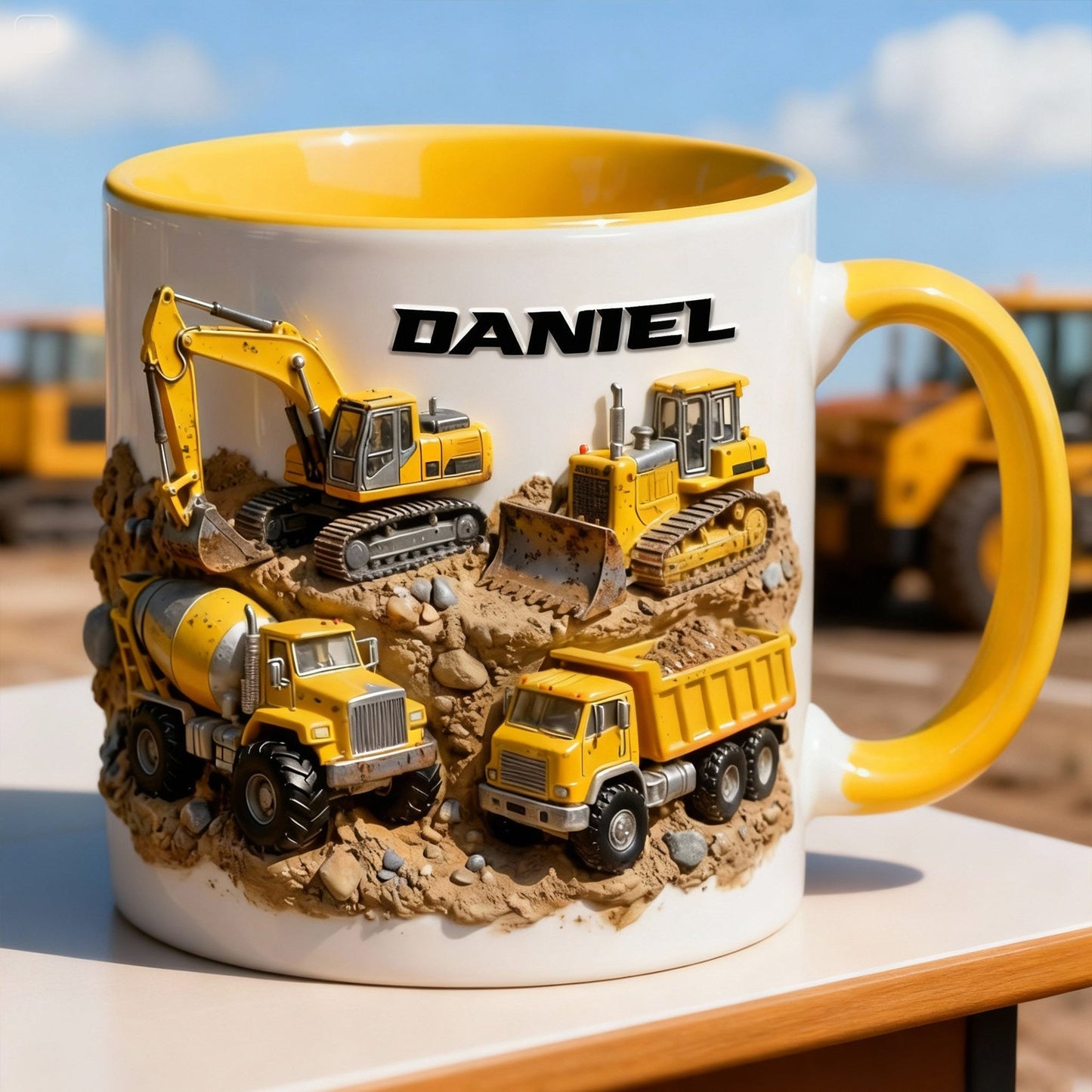 Construction Vehicles Coffee Mug - Personalized Gift For Truckers 06KILU130126