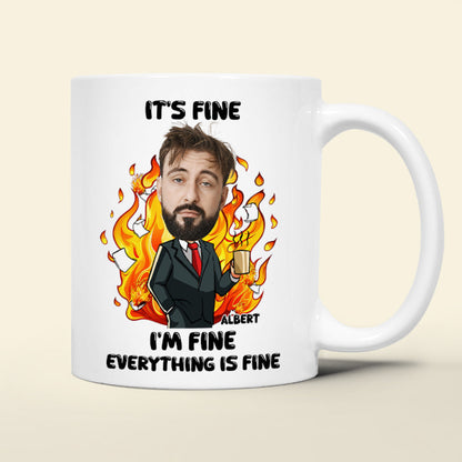 Personalized Gift For Office Workers White Mug Everything Is Fine 01TOLU030125