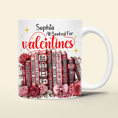 Customized Gifts For Book Lovers White Mug Valentine 02XQLU111224