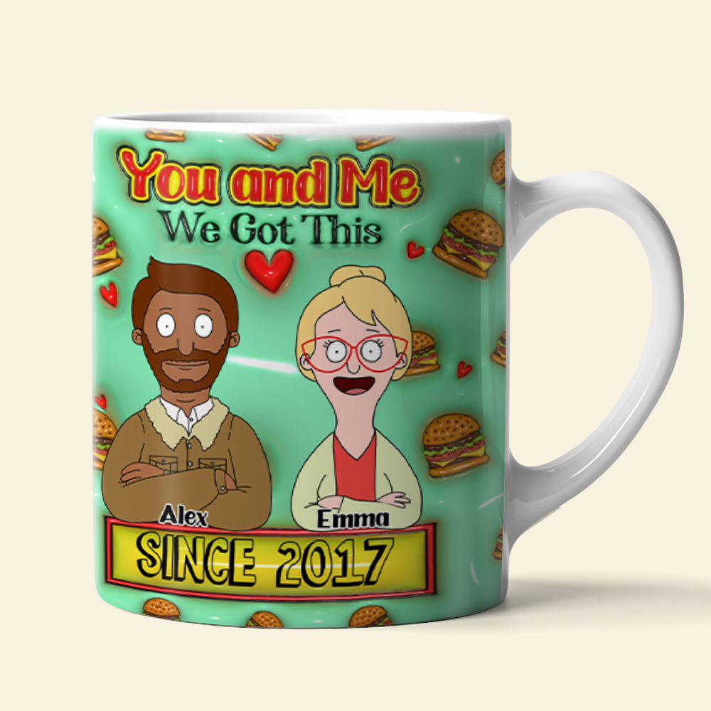 Personalized Gift For Couples Edge To Edge Mug 3D Inflated Effect 04XQLU311224HG