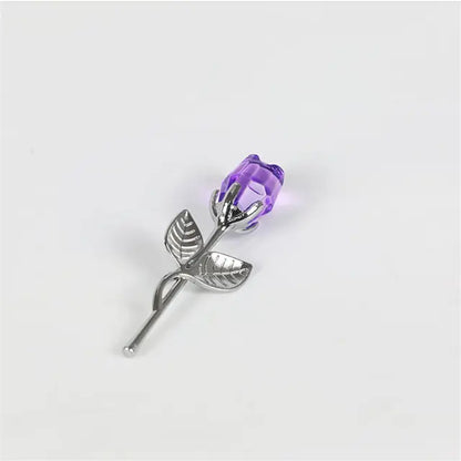 Crystal Glass Artificial Rose