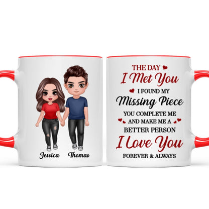 Doll Couple Standing Found My Missing Piece Gift For Him For Her Mug