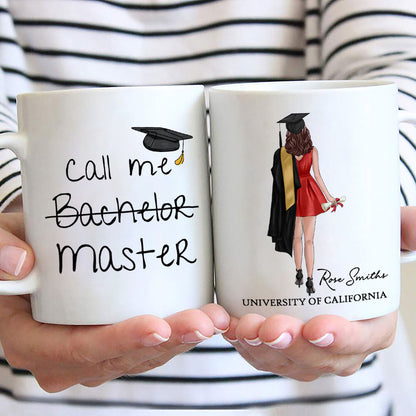 Call Me Master Bachelor Graduation Gift Personalized Mug