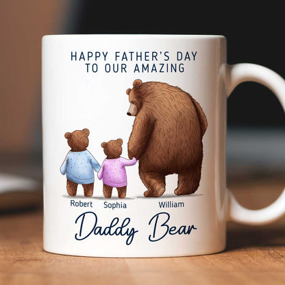Happy Father's Day To Amazing Daddy Bear Personalized Mug