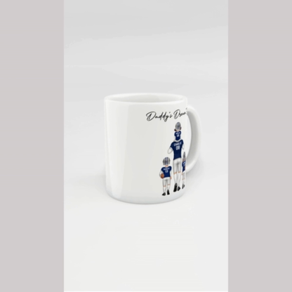 American Football Dad Dream Team Personalized Mug, Coolest Father's Day Gift For Dad