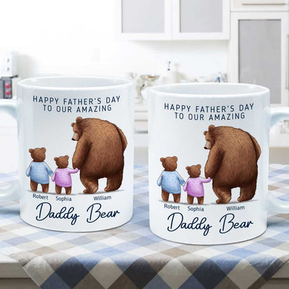 Happy Father's Day To Amazing Daddy Bear Personalized Mug