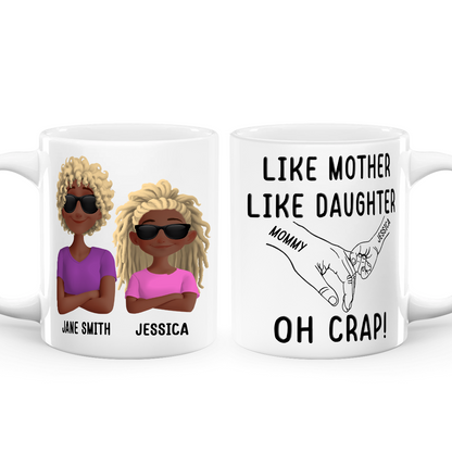 Like Mother Like Children Customizable Cartoon Cup with Hand Gesture Design Best Mother's Day Gift