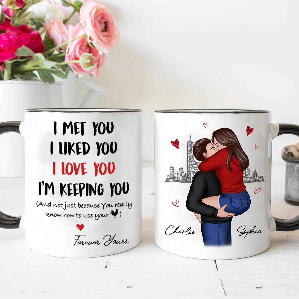 I Love You Forever Yours Funny Gift For Couple Gift Personalized Mug