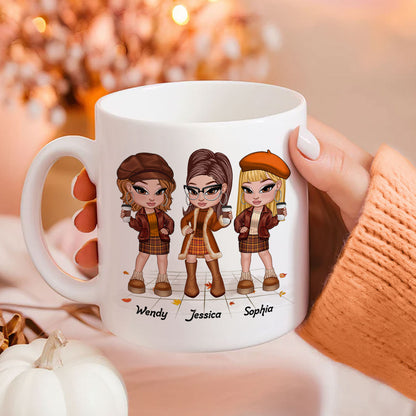 We're Besties Sisters Until We Die Personalized Mug, Fall Season Gift