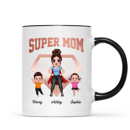 Super Mom Doll Mom & Doll Kids Personalized Mug