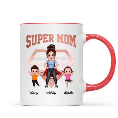 Super Mom Doll Mom & Doll Kids Personalized Mug
