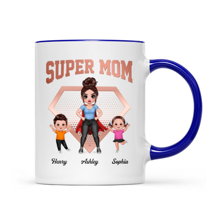 Super Mom Doll Mom & Doll Kids Personalized Mug