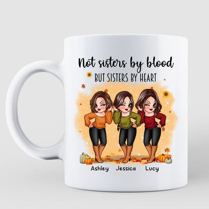 Fall Season Pretty Best Friends Sisters Personalized Mug (11oz)
