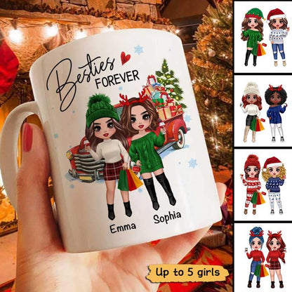 Christmas Best Friends Sisters Gifts Car Personalized Mug