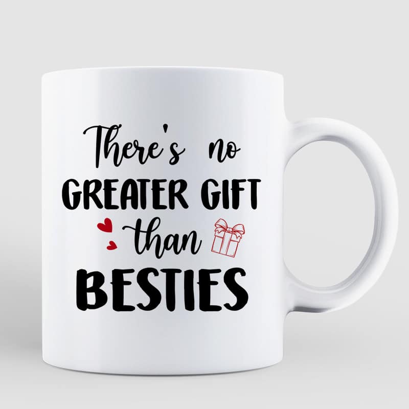 Doll Besties Standing Beside Christmas Tree Personalized Mug