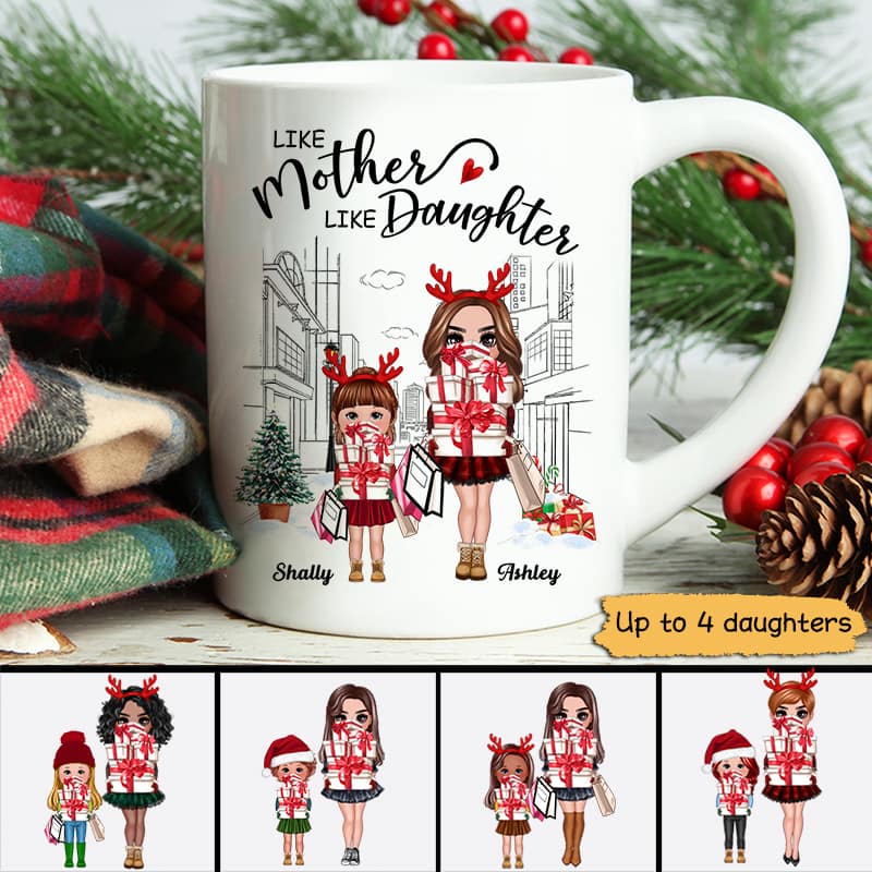 Like Mother Like Daughter Go Shopping Personalized Mug