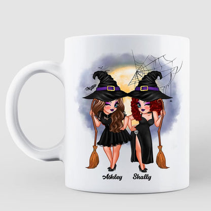 Pretty Best Friends Alway Sisters Halloween Wreath Personalized Mug
