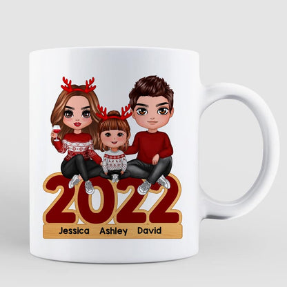 Family Sitting 2022 Christmas Personalized Mug