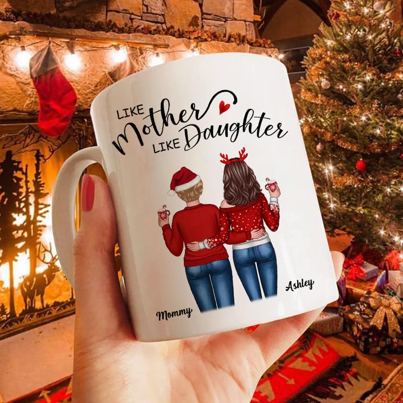 Like Mother Like Daughters Back View Personalized Mug