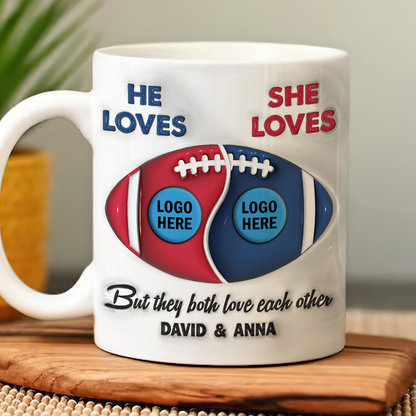 Personalized Gifts For American Football-loving Couple Coffee Mug 04hupu230125