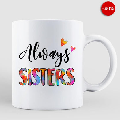 Colorful Patterned Sitting Doll Besties Sisters Siblings Personalized Mug