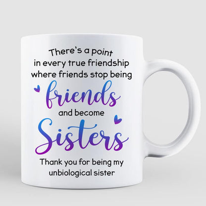 Modern Girls Besties Sisters Front View Personalized Mug