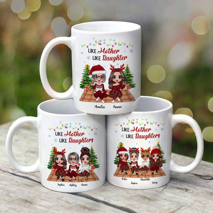 Doll Like Mother Like Daughter In House Christmas Personalized Mug