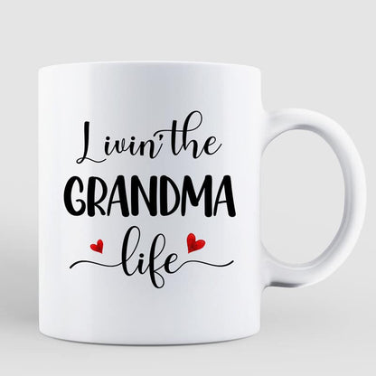 Life Is Better With Grandkids Chin On Hands Christmas Personalized Mug