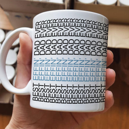 Best Effin' Dad Ever Hidden Message Mug, Funny Father's Day Gift for Dad