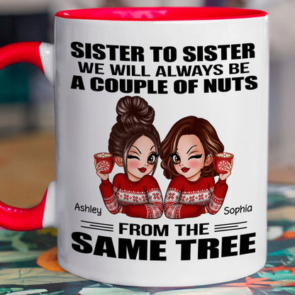 Sister To Sister Personalized Mug, Christmas Gift